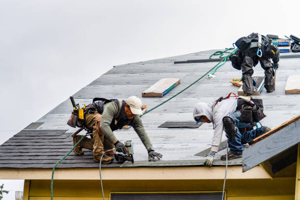Professional Gutter Installation technician working in Santa Barbara, CA